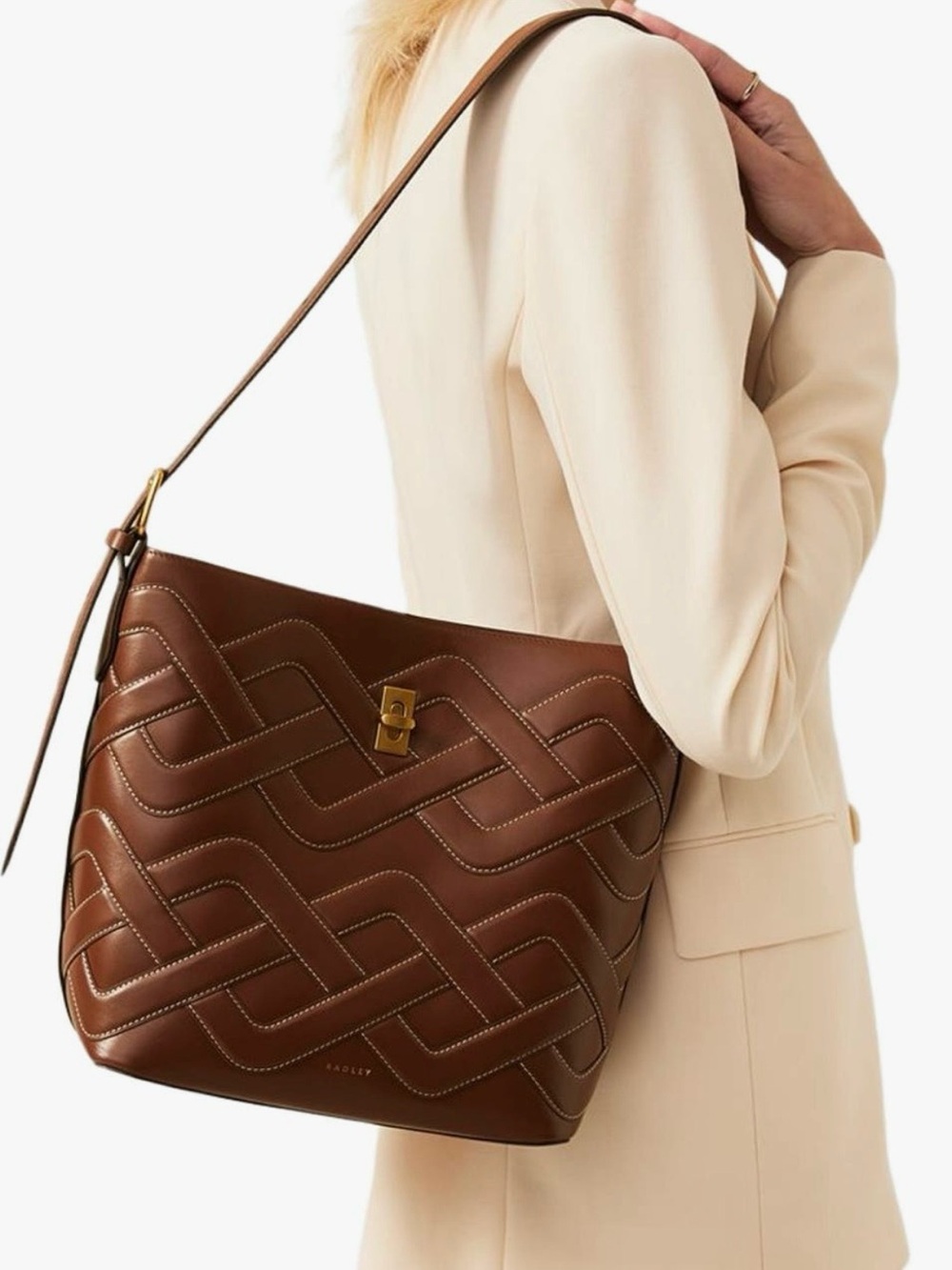 Radley Threadneedle Street -               Cable Large Open Top Shoulder Bag NWT - Picture 11 of 13